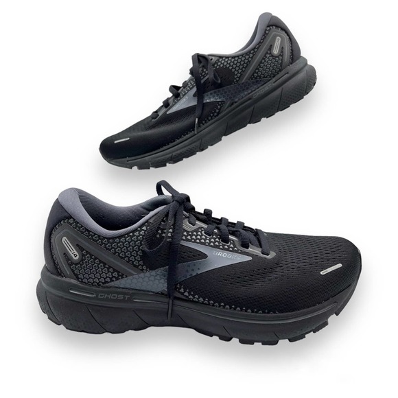 Brooks Other - Brooks Ghost 14 Black Low Top Road-Running Sneakers Men’s Size 8 Wide